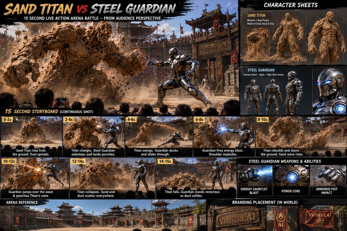 Comic / Storyboard - Pre-production Storyboard and Character Sheet