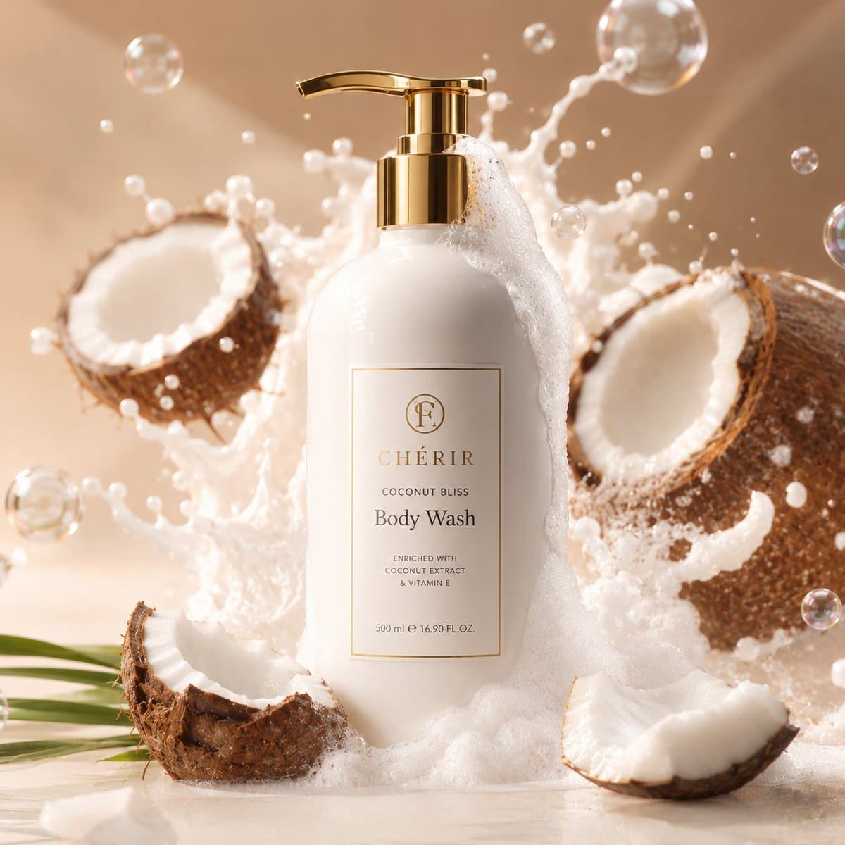 E-commerce Main Image - Premium Coconut Skincare Product Shot