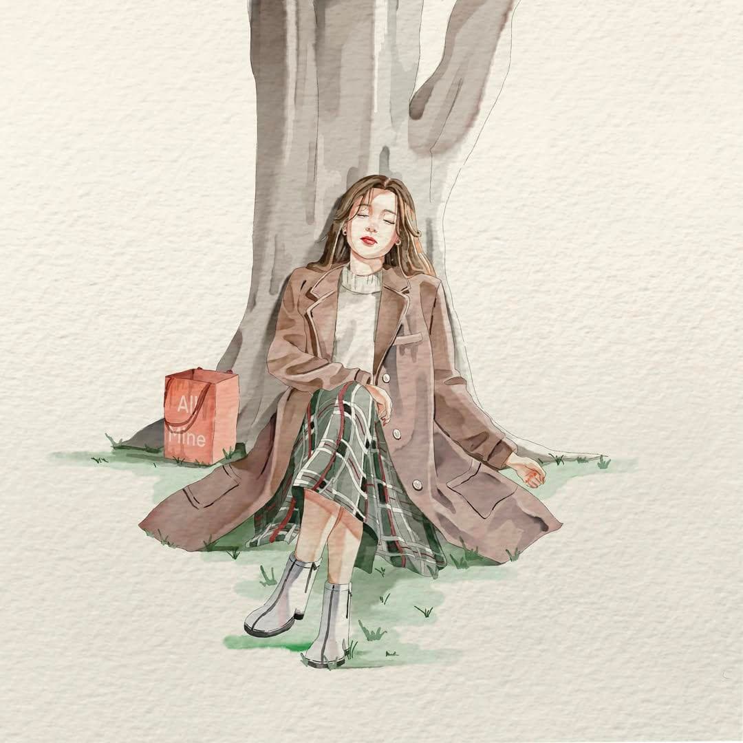 Comic / Storyboard - Minimalist Watercolor Anime Portrait Prompt