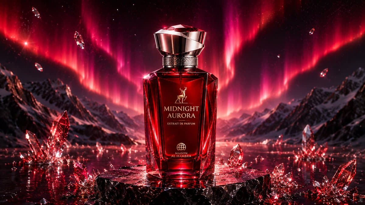E-commerce Main Image - Midnight Aurora Luxury Perfume Ad