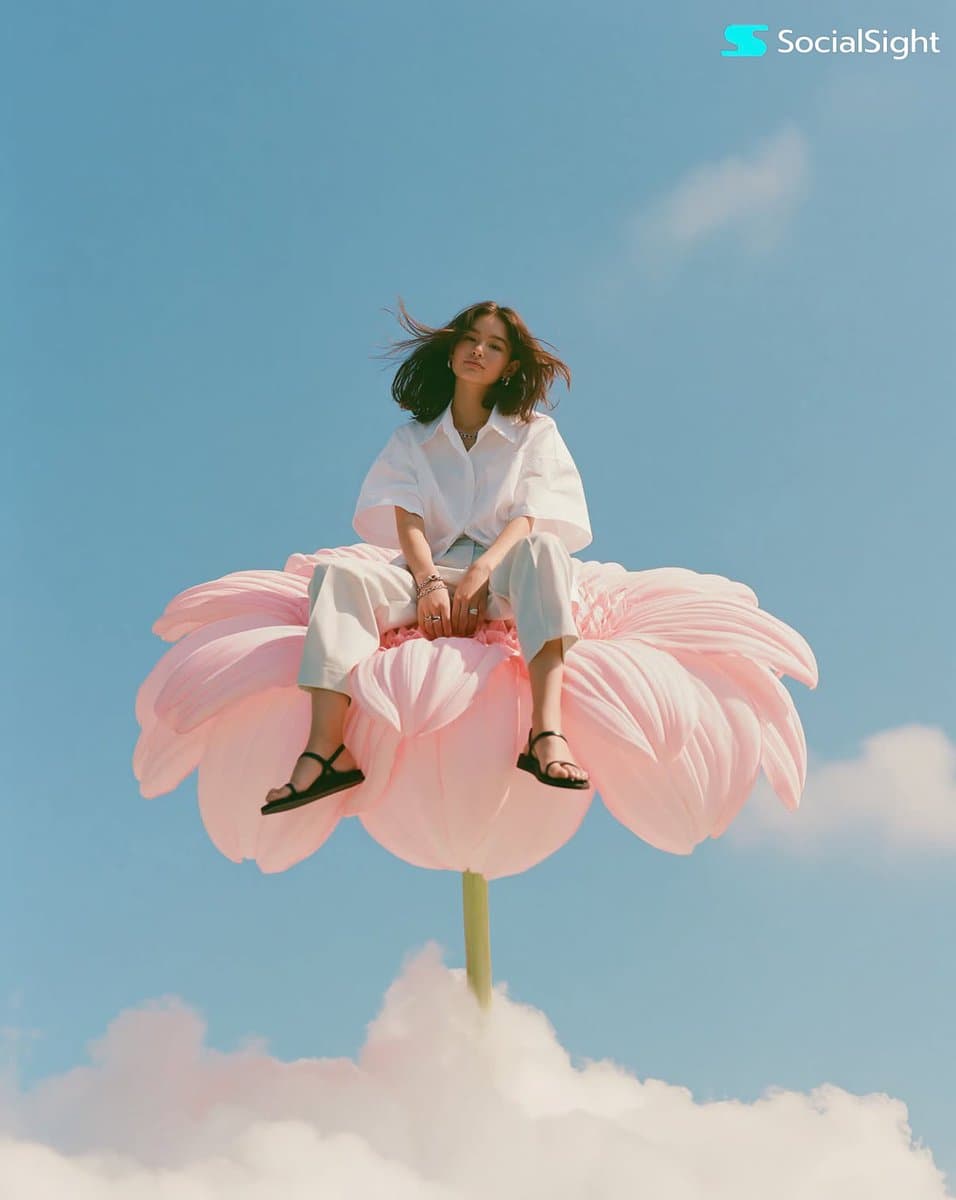 Product Marketing - Fashion Editorial Surreal Flower Portrait