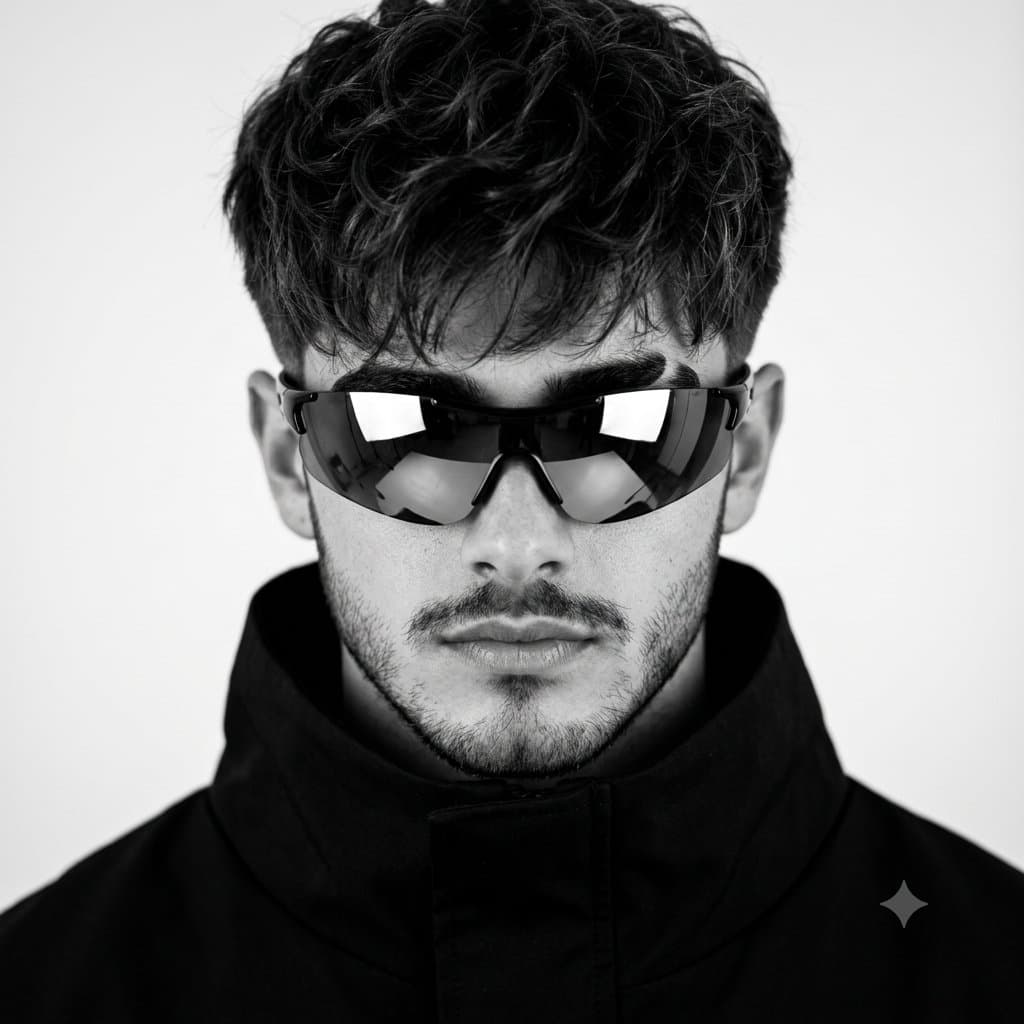 Product Marketing - Monochrome Avant-Garde Fashion Portrait