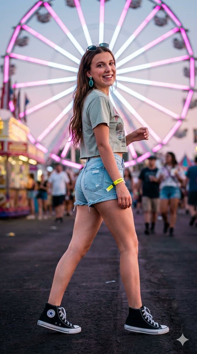 YouTube Thumbnail - Cinematic Festival Photo of Millie Bobby Brown
